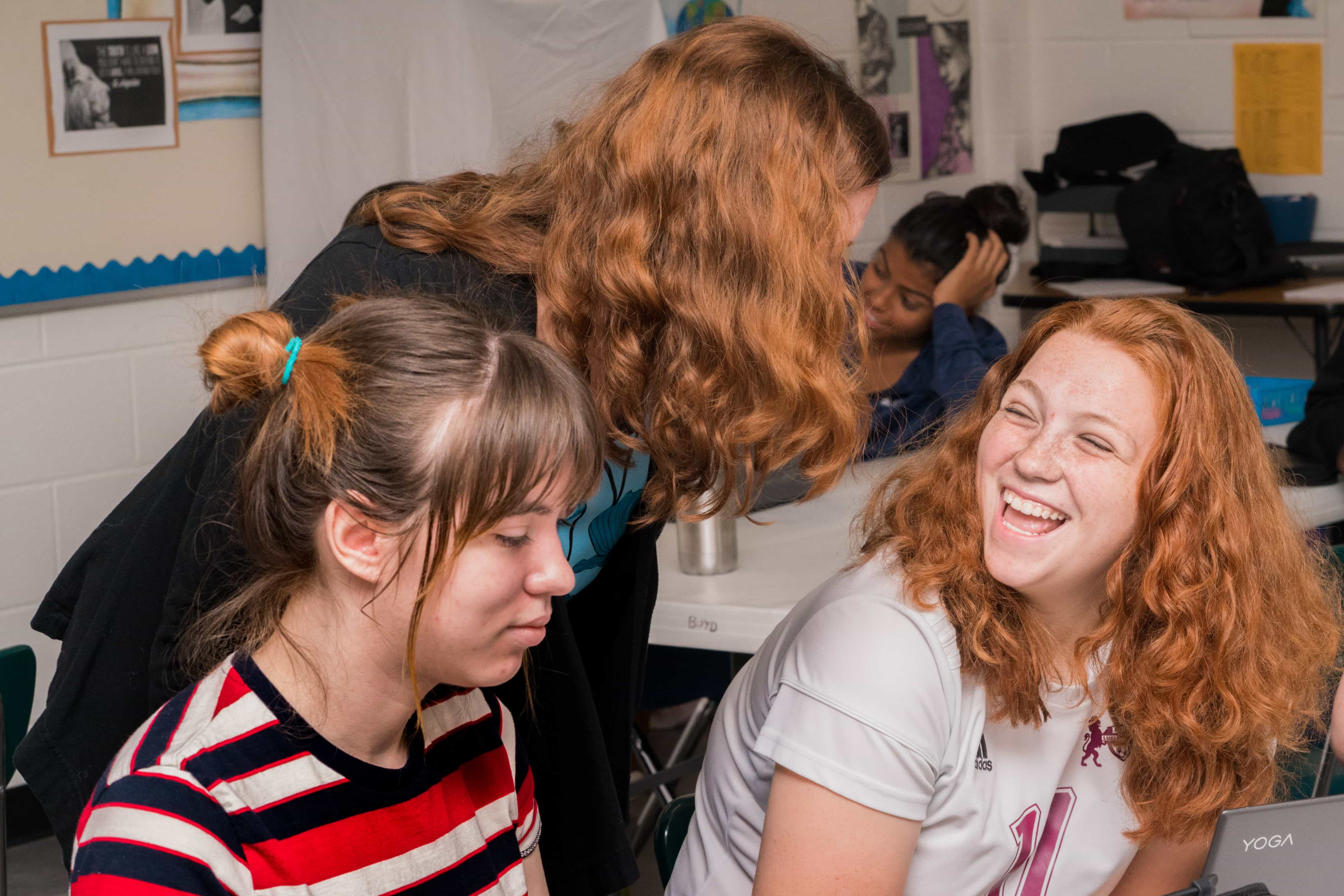 Lisa Boyd with students