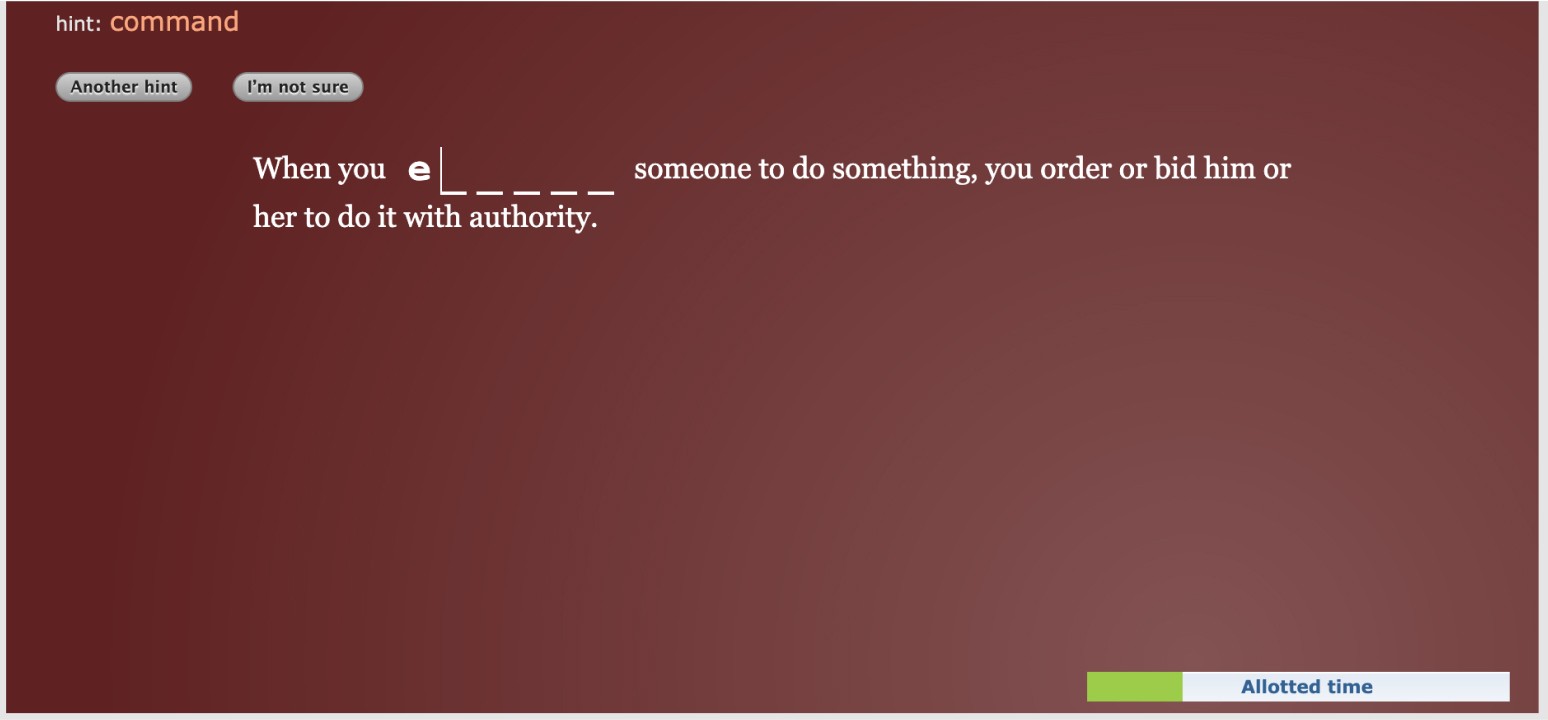 Fill-in-the-blank definition question