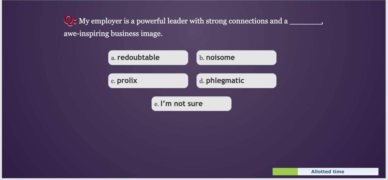 Multiple choice question