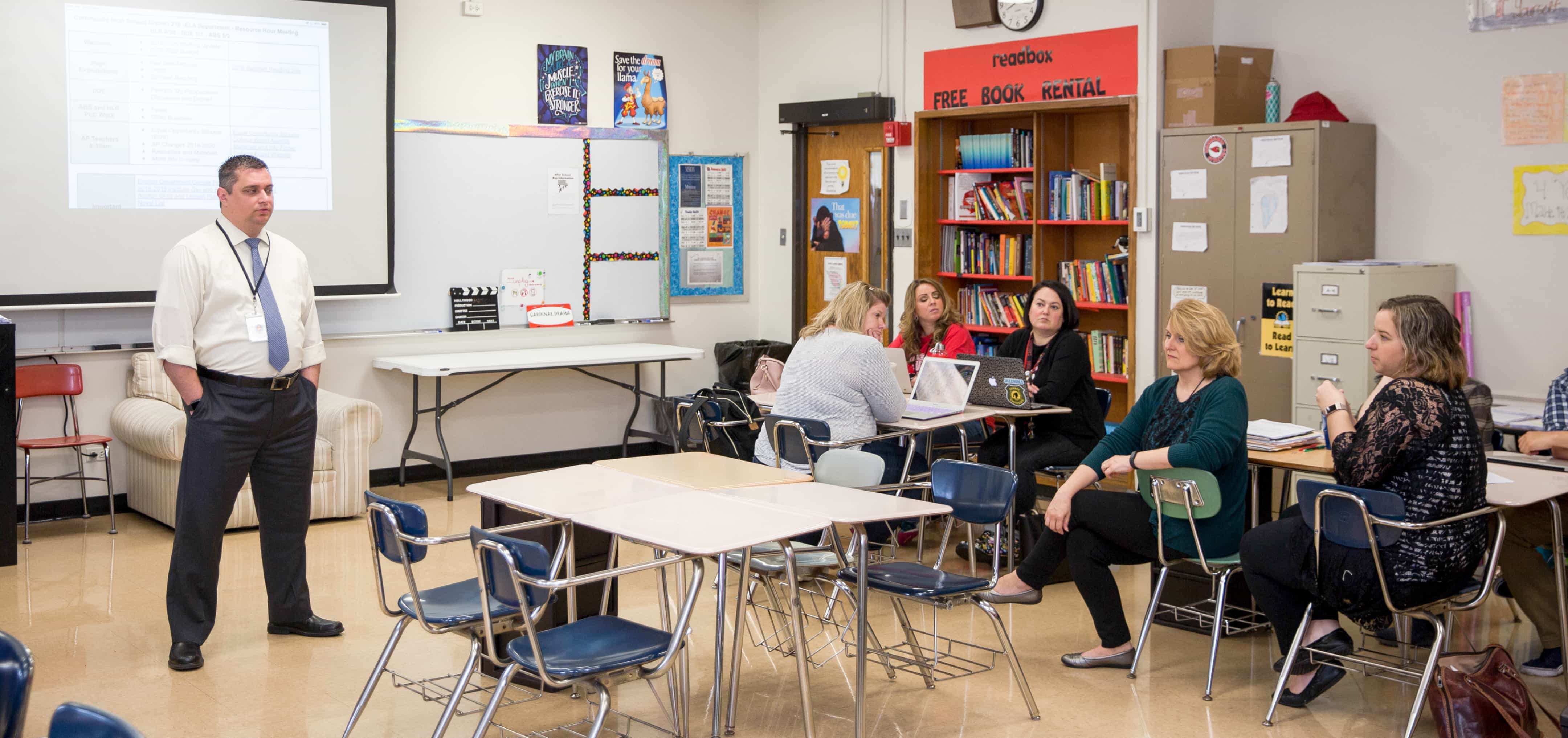 Teachers meeting together