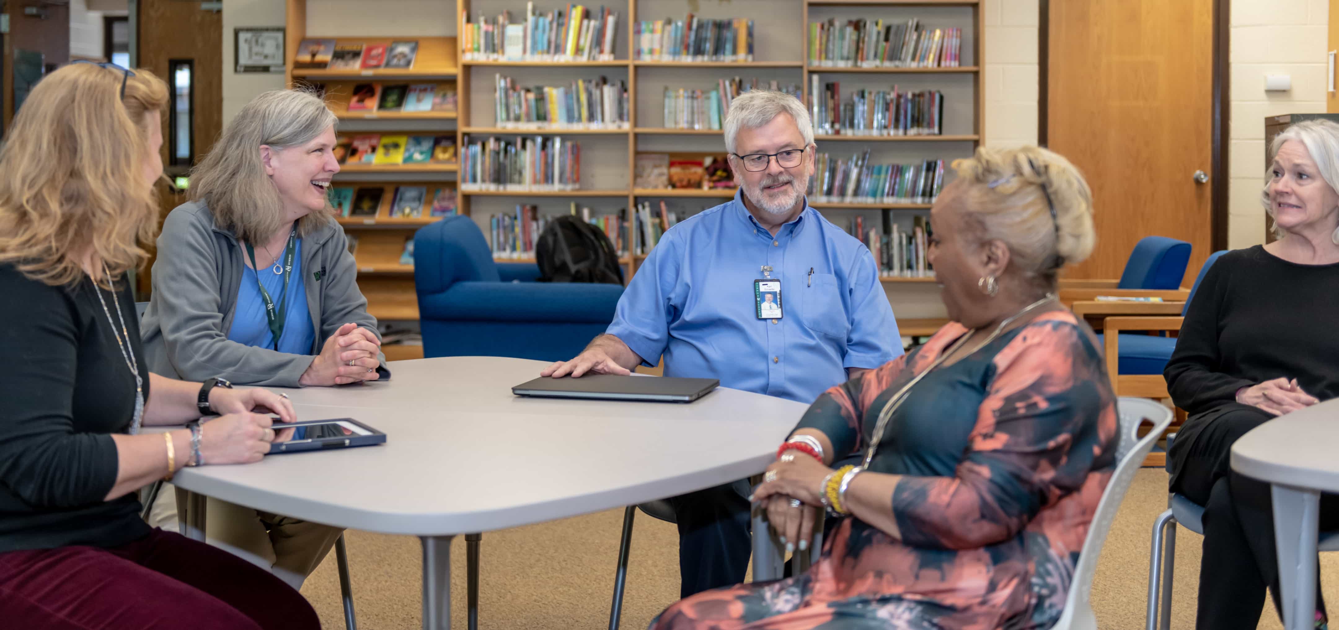 Teachers meeting together