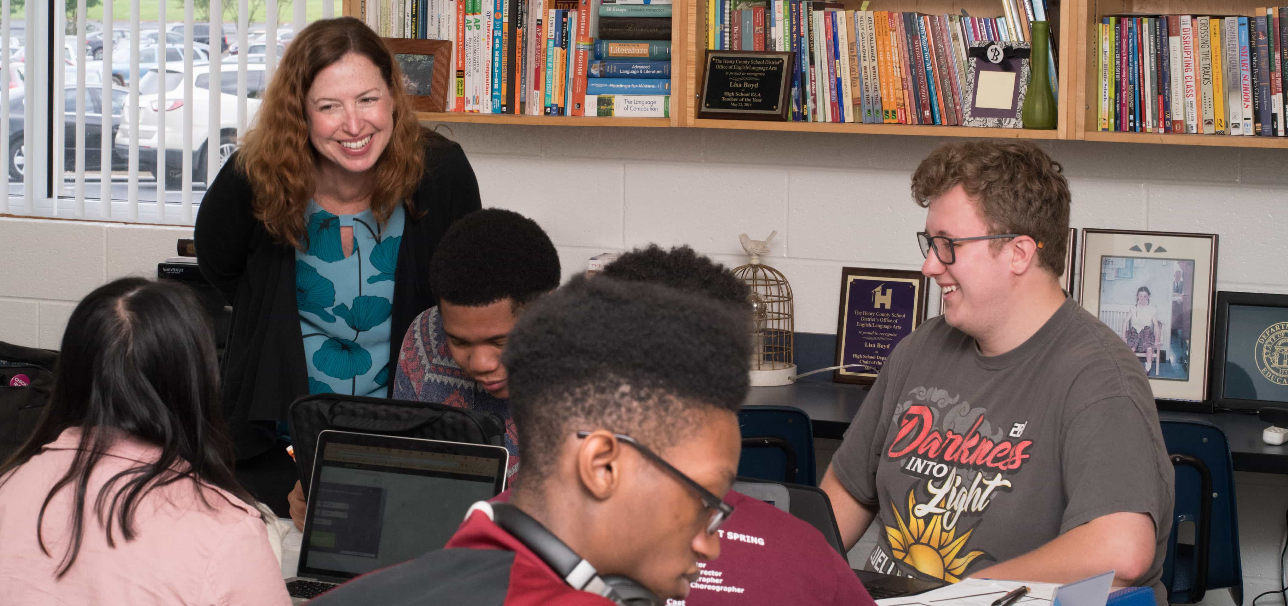 Students using Membean